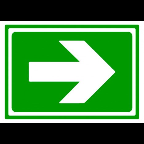 Indicator pentru salvare cu sageata